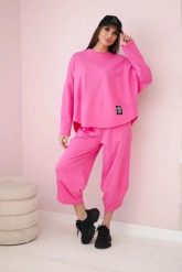 Komplet bawełniany bluza + spodnie jasny różowy. Czerwone bluzy bez kaptura damskie KESI, l, z bawełny. Za 284.37 zł.