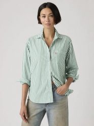 Levi's Koszula w kolorze biało-zielonym rozmiar: M. Białe koszule damskie Levi's, m, bez wzorów, z bawełny, bez kołnierzyka, bez ramiączek. Za 149.95 zł.