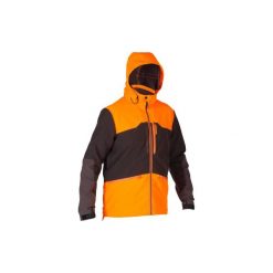 SOFTSHELL myśliwski 500. Brązowe kurtki softshell damskie SOLOGNAC, xl, bez wzorów, z elastanu, bez kaptura. Za 249.99 zł.