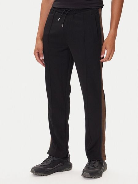 HUGO Spodnie dresowe Derwent 50542819 Czarny Regular Fit. Czarne spodnie dresowe męskie Hugo, bez wzorów, z dresówki. Za 419.99 zł.