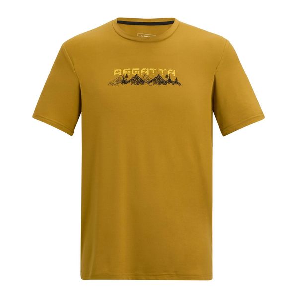 T-shirt Męski Z Motywem Zachodu Słońca Rozciągliwa Fingal. Zielone t-shirty męskie Regatta, l, bez wzorów, z elastanu, bez kołnierzyka. Za 75.99 zł.