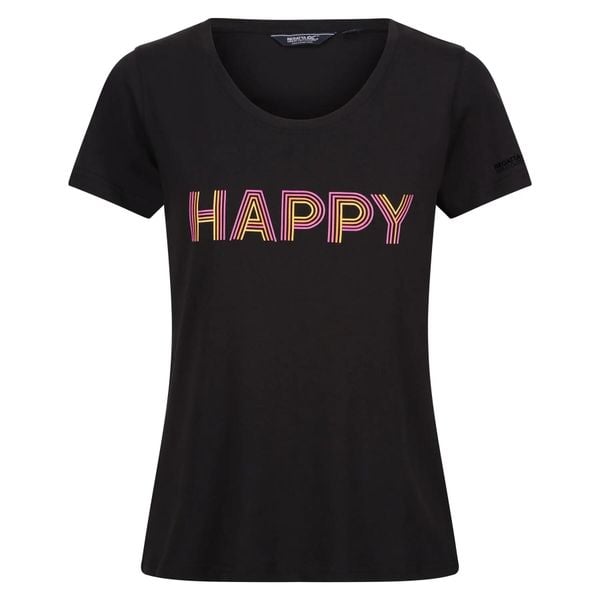 Koszulka damska Regatta Filandra VIII. Czarne bluzki damskie Regatta, bez wzorów, sportowe, bez kołnierzyka, bez ramiączek. Za 116.50 zł.