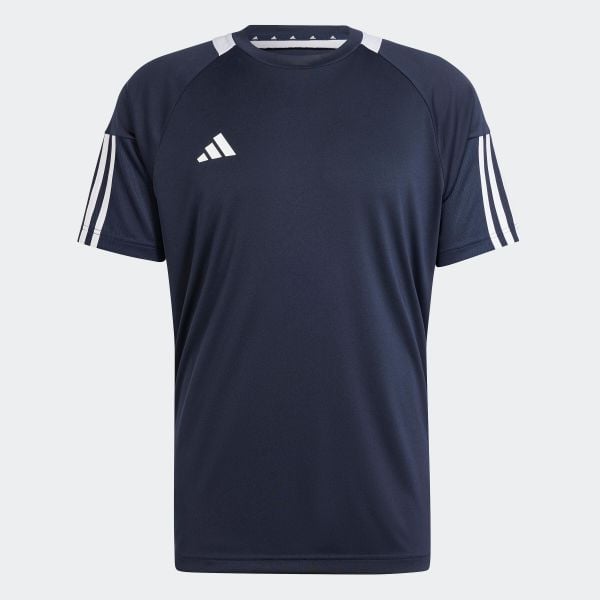 Koszulka do piłki nożnej ADIDAS Sereno. Niebieskie bluzki damskie Adidas, s, bez wzorów, bez kołnierzyka. W wyprzedaży za 79.99 zł.