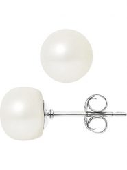 Pearline Kolczyki-wkrętki z perłami w kolorze białym rozmiar: onesize. Białe kolczyki damskie Pearline, z perłą, srebrne. Za 100.99 zł.