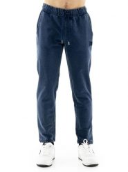 Spodnie dresowe z bawełna z kieszeń na czas wolny. Niebieskie spodnie sportowe męskie LEONE 1947 APPAREL, z bawełny. Za 328.38 zł.