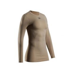 Damska koszulka termoaktywna X-Bionic Mightywool. Brązowe bielizna termoaktywna damska X BIONIC, l, bez wzorów, z poliamidu. Za 523.45 zł.