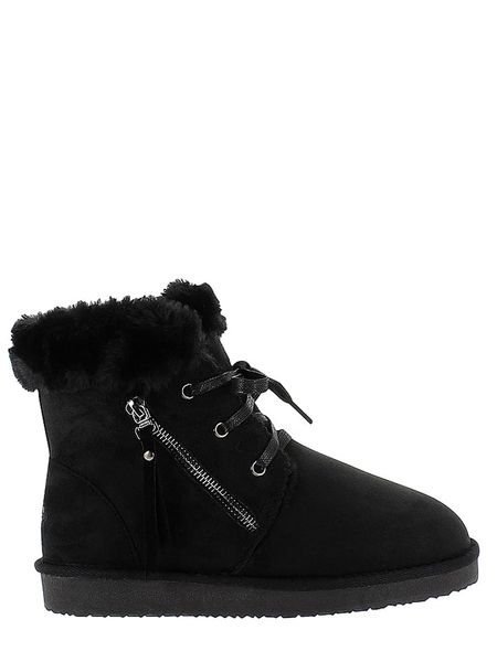 Blackfield Botki zimowe "Celia" w kolorze czarnym rozmiar: 38. Czarne botki damskie Blackfield, na zimę, z materiału, z okrągłym noskiem, bez obcasa, na platformie, bez zapięcia. Za 185.95 zł.
