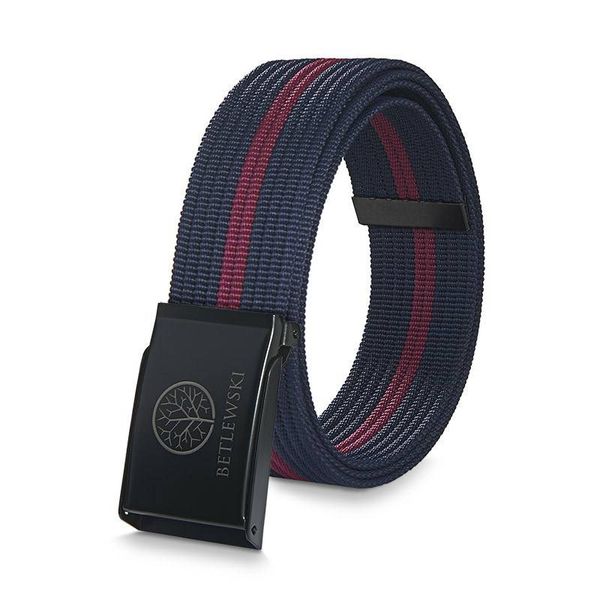 Pasek parciany BETLEWSKI PRC-17_CZ-2 L granatowy. Niebieskie paski męskie Betlewski, bez wzorów, z materiału. Za 34.99 zł.