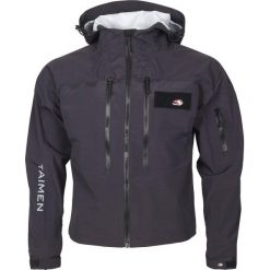 Kurtka wędkarska do brodzenia Taimen Tuul. Czarne kurtki męskie TAIMEN, l, bez wzorów, sportowe, bez kaptura. Za 599.99 zł.