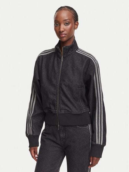 Adidas Bluza Firebird Denim Tracktop IB6917 Czarny Regular Fit. Czarne bluzy bez kaptura damskie Adidas, l, z bawełny. Za 369.99 zł.