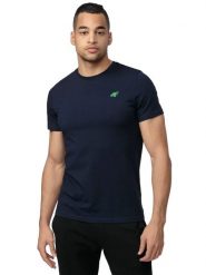 T-shirt męski 4F 4FWSS26TTSHM4483. Niebieskie t-shirty męskie 4f, m, bez wzorów, z bawełny, bez kołnierzyka. Za 59.99 zł.