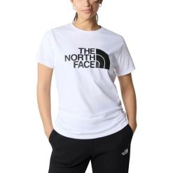Koszulka damska The North Face S/S Easy z krótkim rękawem. Białe bluzki damskie The North Face, s, bez wzorów, sportowe, bez kołnierzyka, bez ramiączek. Za 121.99 zł.