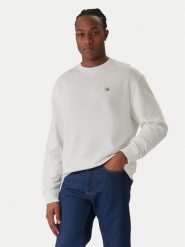 Calvin Klein Jeans Bluza LV04RC273G Biały Regular Fit. Białe bluzy bez kaptura męskie Calvin Klein Jeans, m, z bawełny. Za 269.99 zł.