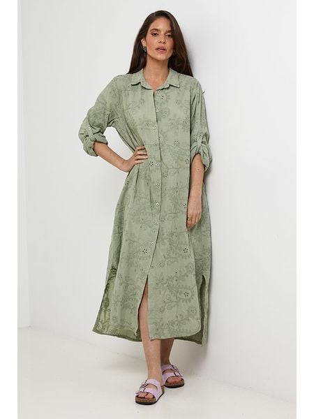 Rodier Lin Lniana sukienka w kolorze khaki rozmiar: S/M. Brązowe sukienki damskie Rodier Lin, m, bez wzorów, ze lnu, bez kołnierzyka, bez ramiączek, maxi. Za 139.87 zł.