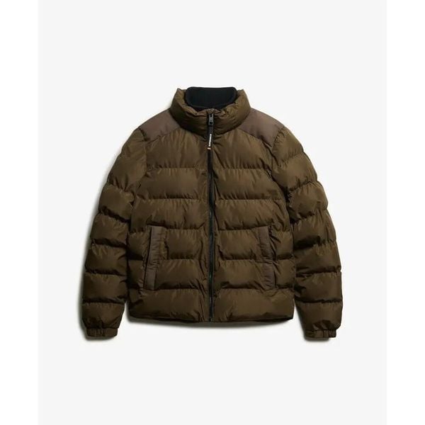 Kurtka puchowa Superdry. Brązowe kurtki męskie Superdry., na zimę, m, bez wzorów, z puchu, bez kaptura. Za 518.40 zł.