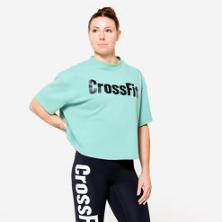 Koszulka fitness damska CrossFit® krótki rękaw. Bluzki damskie NORTHERN SPIRIT, s, bez wzorów, bez ramiączek. W wyprzedaży za 129.99 zł.
