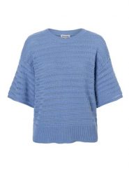 More & More Sweter w kolorze niebieskim rozmiar: 44. Niebieskie swetry klasyczne damskie MORE & MORE, bez kołnierzyka. Za 126.75 zł.