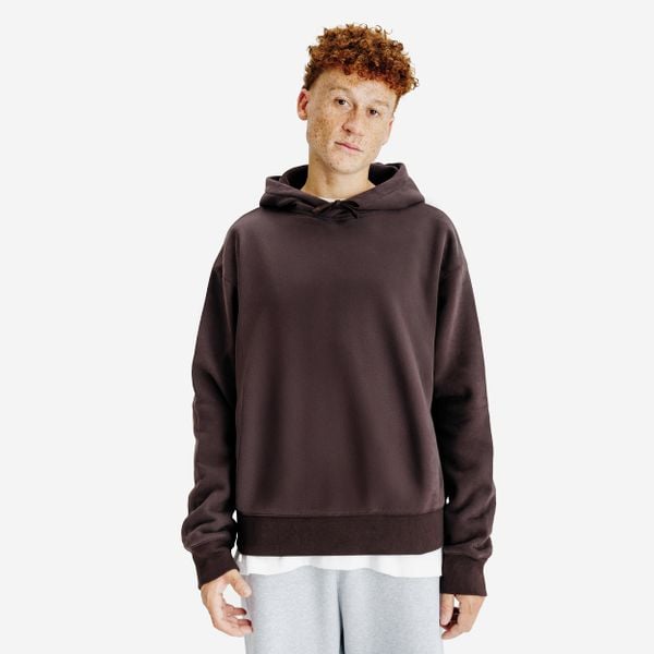 Bluza z kapturem męska Elementals. Brązowe bluzy z kapturem męskie Decathlon, m, z bawełny. Za 199.99 zł.