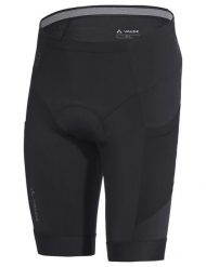 Spodenki rowerowe z wyściełaną wkładką M Kuro Tights II. Czarne szorty męskie Vaude, bez wzorów, z materiału. Za 559.00 zł.