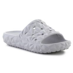 Klapki Crocs Classic Geometric Slide V2 W 209608-1FT szare. Szare klapki damskie bez wzorów, bez obcasa. Za 271.50 zł.