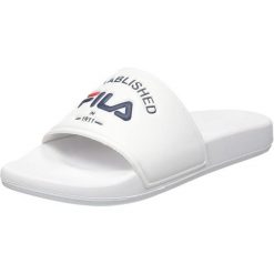 Klapki basenowe damskie Fila Baywalk '23 wsuwane. Białe klapki damskie Fila, bez wzorów, bez obcasa. Za 103.00 zł.
