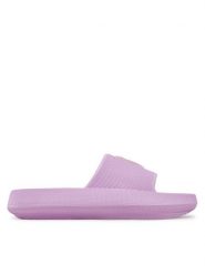 Guess Klapki E4GZ27 WG5X0 Fioletowy. Fioletowe klapki damskie Guess, z aplikacjami, z tworzywa sztucznego, bez obcasa. Za 109.99 zł.