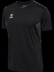 Hummel T-shirt S/S hmlAUTHENTIC PL JERSEY S/S – 100% poliester, czarny – BLACK. Czarne t-shirty męskie HUMMEL, m, bez wzorów, z jersey, bez kołnierzyka. Za 124.47 zł.