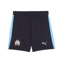 Młodzieżowe szorty Olympique Marsylia 25/26 PUMA New Navy Luminous Blue. Niebieskia szorty męskie Puma, bez wzorów, młodzieżowe. Za 179.00 zł.