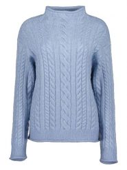 Blue Seven Sweter w kolorze błękitnym rozmiar: 38. Niebieskie golfy damskie Blue Seven, bez wzorów, ze splotem, bez ramiączek. Za 92.21 zł.