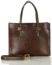 Mała torebka kuferek skóra naturalna premium MARCO MAZZINI czekoladowa brązowa. Brązowe shopper bag damskie bez wzorów, ze skóry, małe, bez dodatków. Za 735.99 zł.