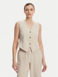 Vero Moda Kamizelka Caia 10333795 Beżowy Regular Fit. Brązowe kamizelki damskie Vero Moda, xs, z bawełny. Za 69.99 zł.