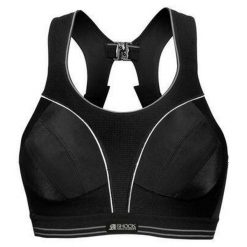 Biustonosz treningowy Shock Absorber Ultimate Run Bra. Czarne biustonosze sportowe damskie Shock Absorber, bez wzorów. Za 199.99 zł.