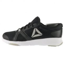 Buty do chodzenia damskie Reebok Flexile. Czarne buty sportowe na co dzień damskie Reebok, bez wzorów, z materiału, trekkingowe. Za 255.00 zł.