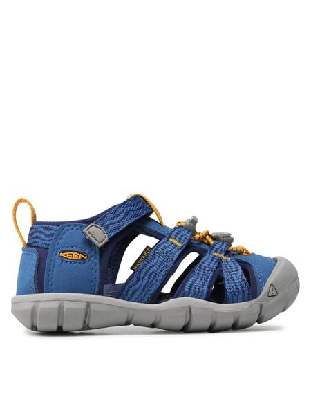 Keen Sandały Seacamp II Cnx 1026316 Granatowy. Niebieskie sandały chłopięce Keen, ze skóry, bez zapięcia. Za 289.99 zł.