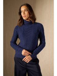 Perfect Cashmere Kaszmirowy golf "Poso" w kolorze granatowym rozmiar: M. Niebieskie golfy damskie Perfect Cashmere, m, bez wzorów, z kaszmiru, bez ramiączek. Za 1,087.99 zł.