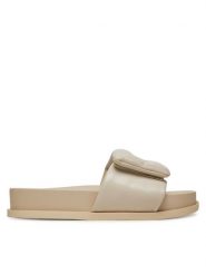Armani Exchange Klapki XDP061 XV926 01819 Écru. Klapki damskie Armani Exchange, bez wzorów, ze skóry, bez obcasa. Za 629.99 zł.
