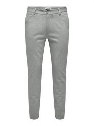 ONLY & SONS Spodnie chino "Mark" w kolorze jasnoszarym rozmiar: W28/L32. Szare spodnie materiałowe męskie Only & Sons, bez wzorów. Za 65.85 zł.