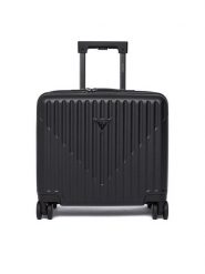 Guess Walizka kabinowa TMOLPC P5243 Czarny. Czarne walizki Guess, z aplikacjami. Za 509.99 zł.