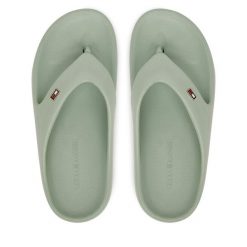 Japonki Tommy Hilfiger. Niebieskie klapki damskie Tommy Hilfiger, bez wzorów, bez obcasa. Za 179.99 zł.