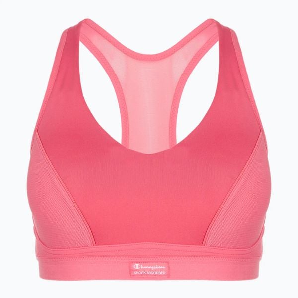 Biustonosz treningowy Shock Absorber Padded Sports. Czerwone biustonosze Shock Absorber, bez wzorów, z materiału. Za 159.99 zł.