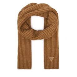 Szalik Guess. Brązowe szaliki i kominy damskie Guess, z aplikacjami. Za 234.99 zł.