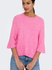 JDY Sweter "Elanora" w kolorze różowym rozmiar: XS. Różowe swetry klasyczne damskie JDY, xs, bez kołnierzyka. Za 74.81 zł.