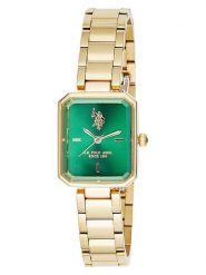 U.S. Polo Assn. Zegarek kwarcowy w kolorze złoto-zielonym rozmiar: onesize. Zielone, analogowe zegarki damskie U.S. Polo Assn., metalowe. Za 195.99 zł.