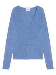 Perfect Cashmere Kaszmirowy kardigan "Paige" w kolorze błękitnym rozmiar: L. Niebieskie kardigany damskie Perfect Cashmere, l, bez wzorów, z kaszmiru. Za 357.63 zł.