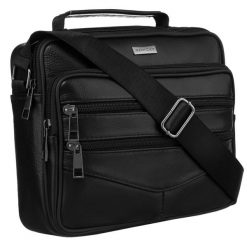 Skórzana torba męska na ramię do pracy - Rovicky. Torby męskie na ramię ROVICKY, bez wzorów, ze skóry, na ramię. Za 65.99 zł.