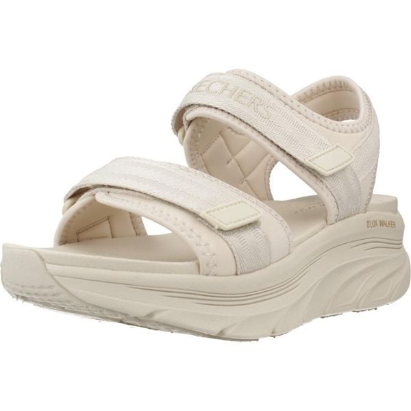 Sandały SKECHERS DLUX WALKER ADORE Beżowy. Brązowe sandały męskie Skechers, z materiału, bez zapięcia. Za 233.99 zł.