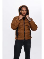 CANADA weather gear Dwustronna kurtka zimowa w kolorze jasnobrązowym rozmiar: L. Brązowe kurtki męskie CANADA weather gear, na zimę, l, bez wzorów, bez kaptura. Za 272.95 zł.