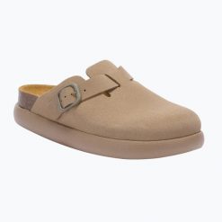 Klapki damskie Scholl Fae Chunky. Brązowe klapki damskie Scholl, bez wzorów, z materiału, bez obcasa. Za 509.99 zł.