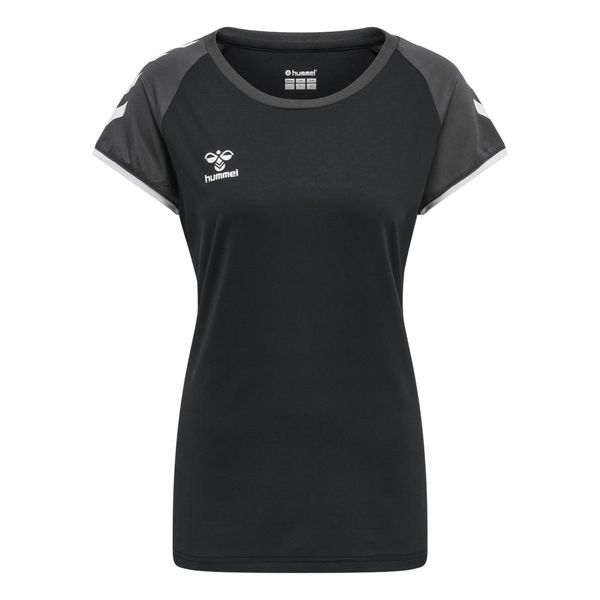 Koszulka damska Hummel hmlhmlCORE volley stretch. Czarne bluzki damskie HUMMEL, m, bez wzorów, sportowe, bez kołnierzyka, bez ramiączek. Za 59.99 zł.