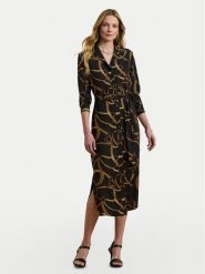 LAUREN RALPH LAUREN Sukienka koszulowa 200978812001 Czarny Straight Fit. Czarne sukienki damskie Lauren Ralph Lauren, bez wzorów, z syntetyku, bez kołnierzyka, bez ramiączek, koszulowe. Za 1,169.00 zł.